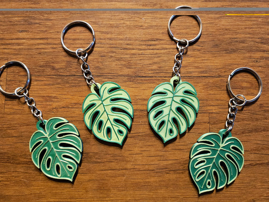 Schlüsselanhänger Monstera 2er Set