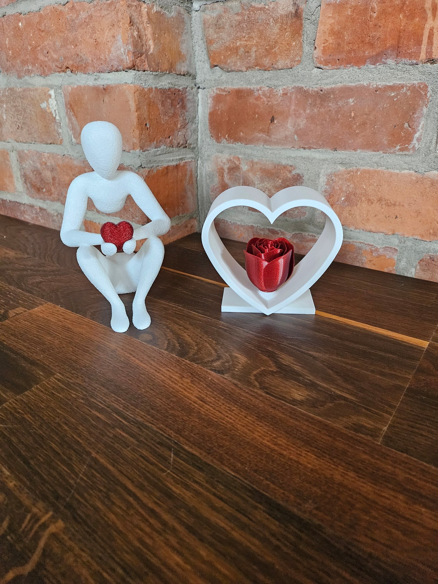 3D Druck Figuren Figur mit Herz Valentinstag Muttertag Hochzeitstag
