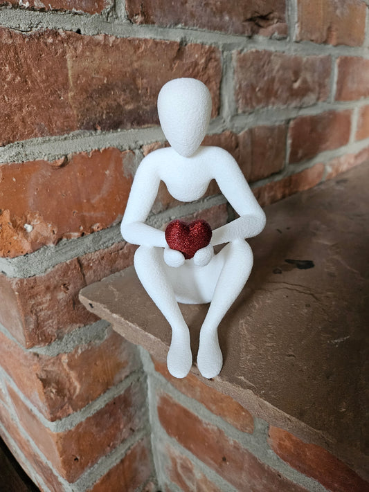 3D Druck Figuren Figur mit Herz Valentinstag Muttertag Hochzeitstag